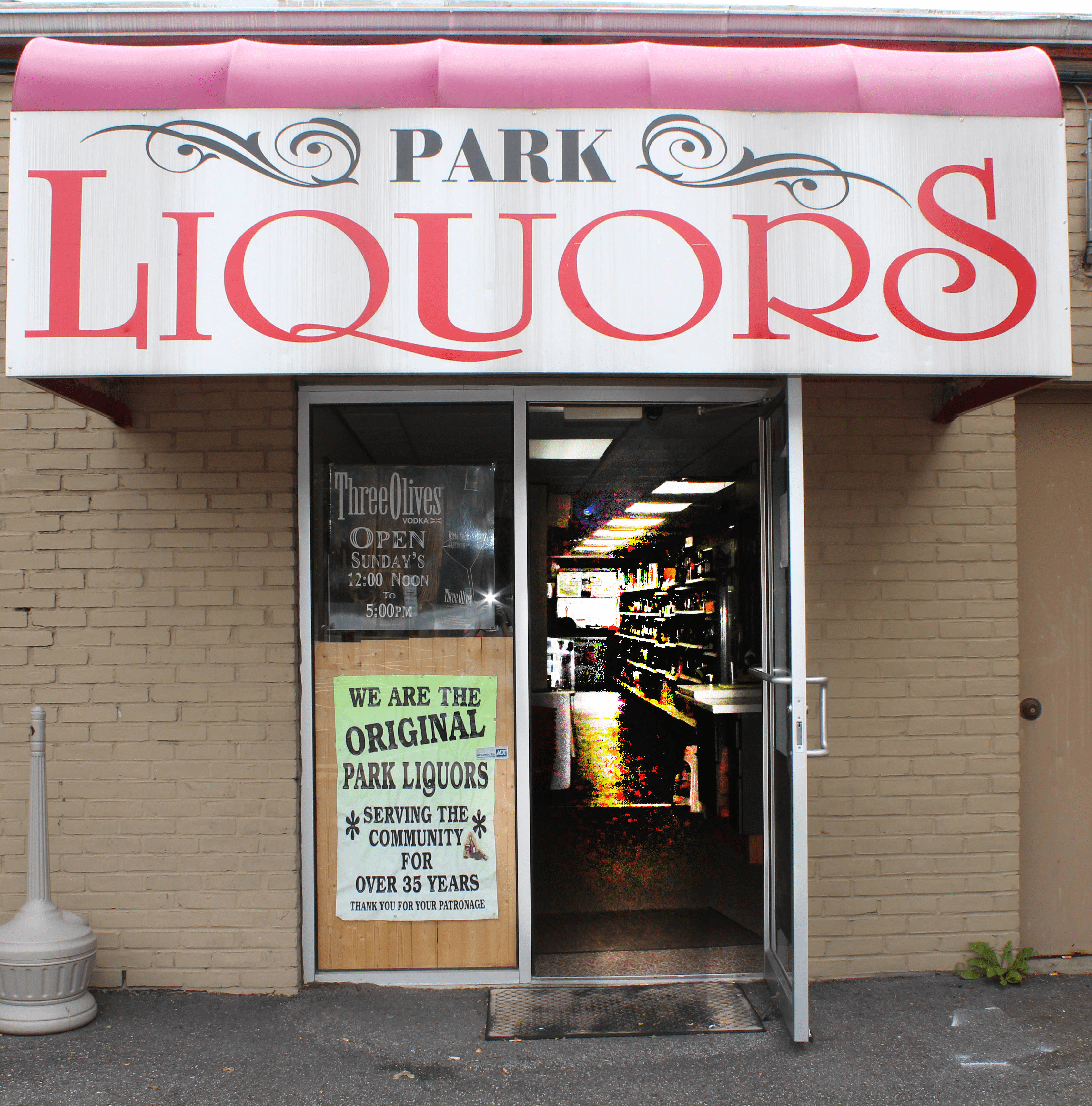Park Liquors - Rear Entrance - Free Parking Behind Store